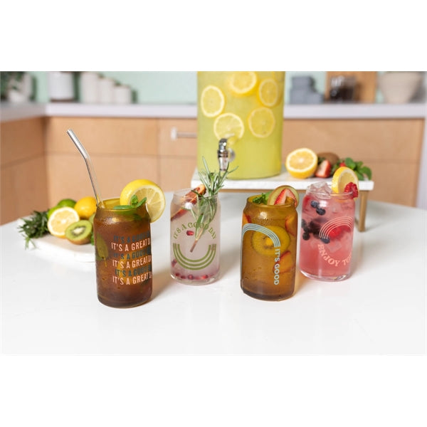 16 oz. Beer Can Glass - Amber