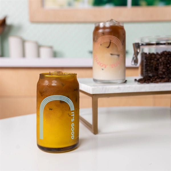 16 oz. Beer Can Glass - Amber
