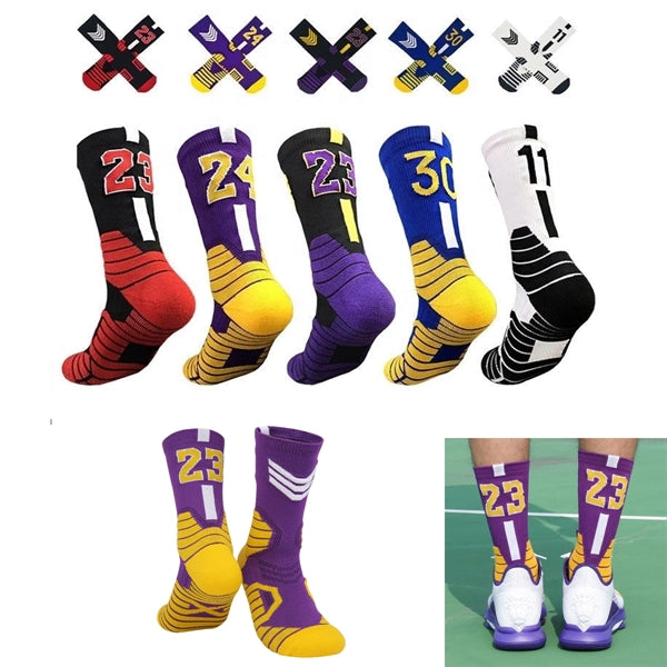 Athletic Sports Crew Socks With 3D Ankle Protection