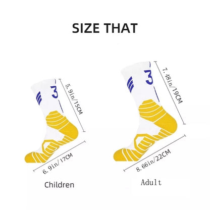 Athletic Sports Crew Socks With 3D Ankle Protection