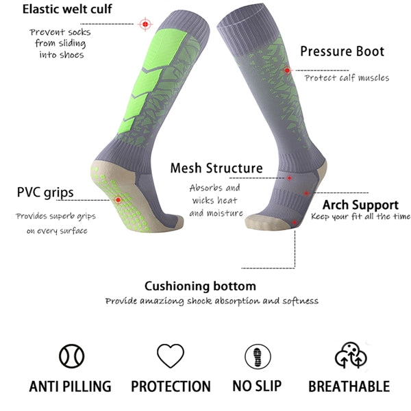 Compression Athletic Crew Grip Football Sock