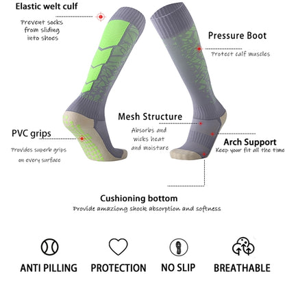 Compression Athletic Crew Grip Football Sock
