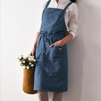 Cotton Denim Apron For Adults