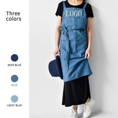 Cotton Denim Apron For Adults
