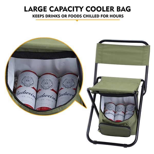 Foldable Camping Chair With Cooler Bag