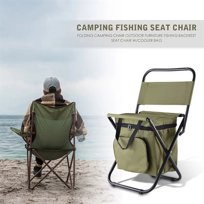 Foldable Camping Chair With Cooler Bag