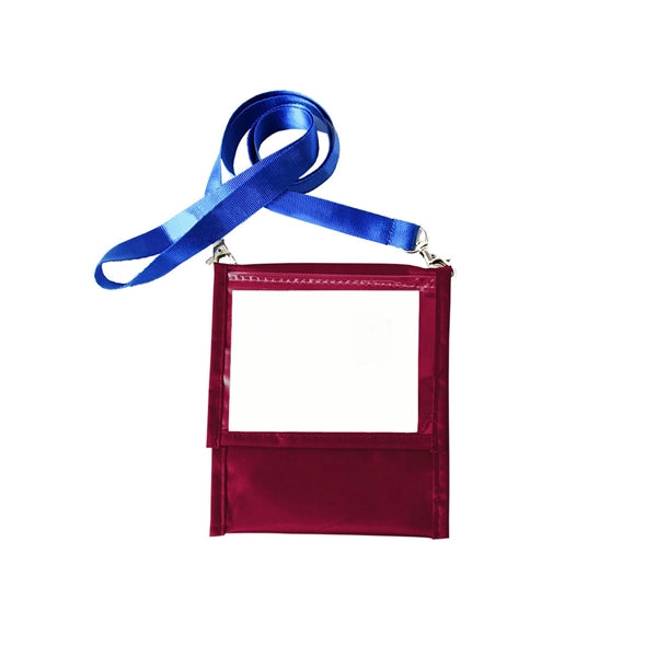 Front Flap Neck Wallet With Six Pocket