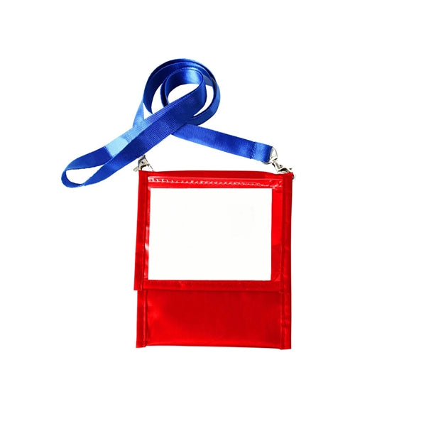 Two Tone Front Flap Neck Wallet With Six Pockets