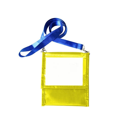 Two Tone Front Flap Neck Wallet With Six Pockets