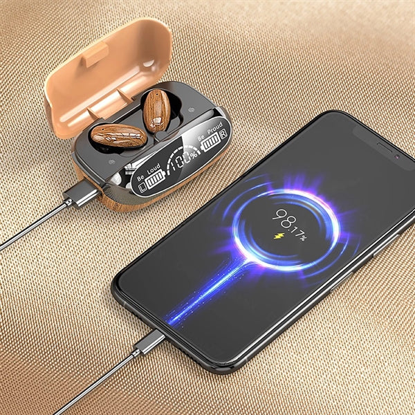 Wood Grain Wireless Earphone