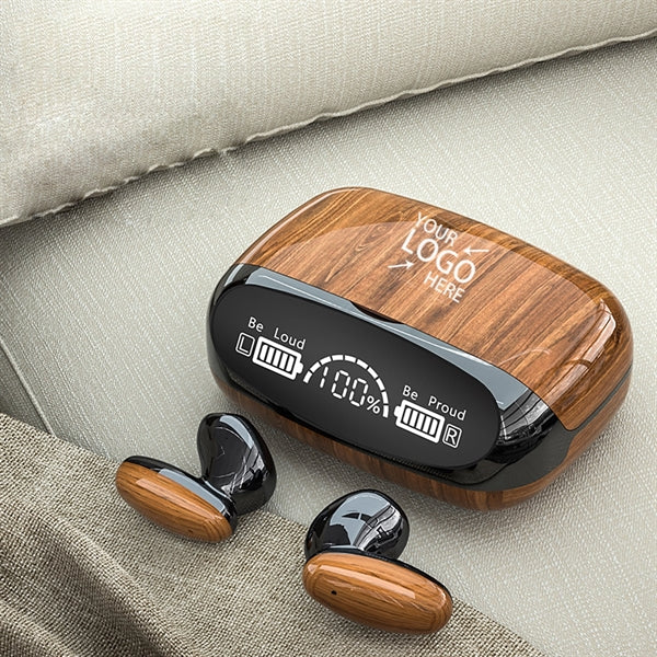 Wood Grain Wireless Earphone