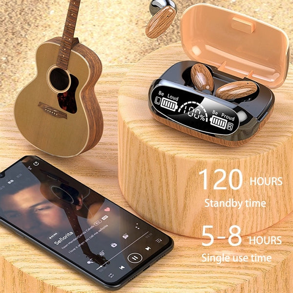 Wood Grain Wireless Earphone