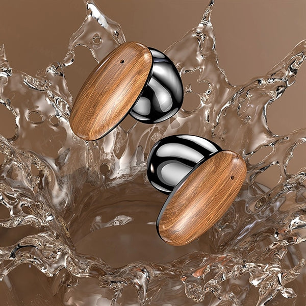 Wood Grain Wireless Earphone