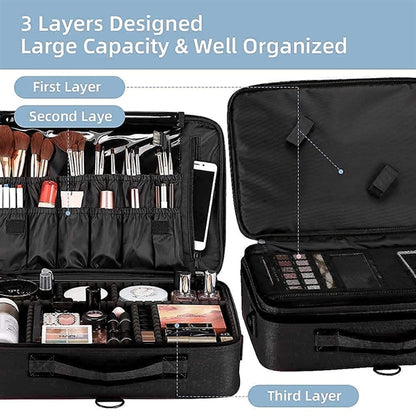 Portable Large Travel Professional Makeup Train Case
