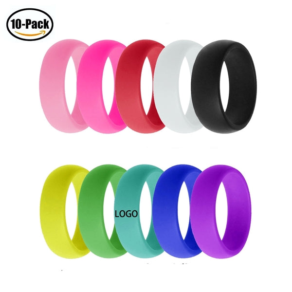 10 Packs Wedding Silicone Ring
