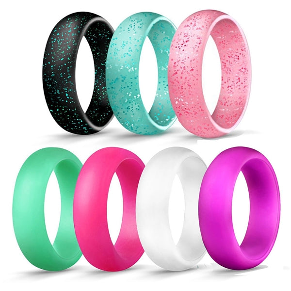 7 Packs Silicone Wedding Band