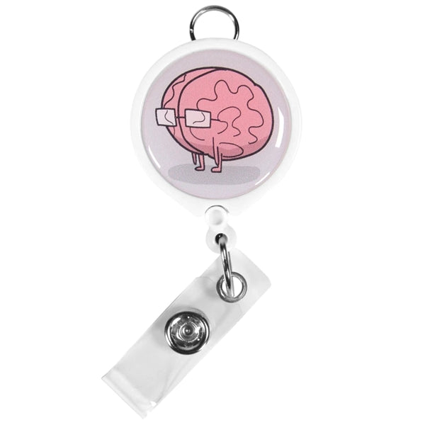 Retractable Round Badge Reel w/ Belt Clip & Hanging Loop