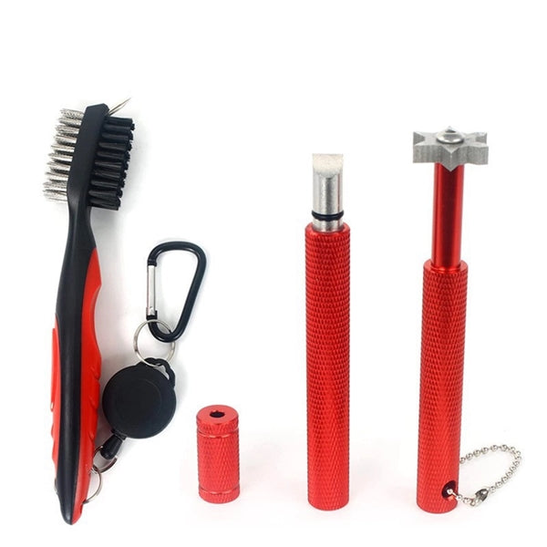 Golf Clean Tool Set Of 1 Brush 2 Groove Sharpeners