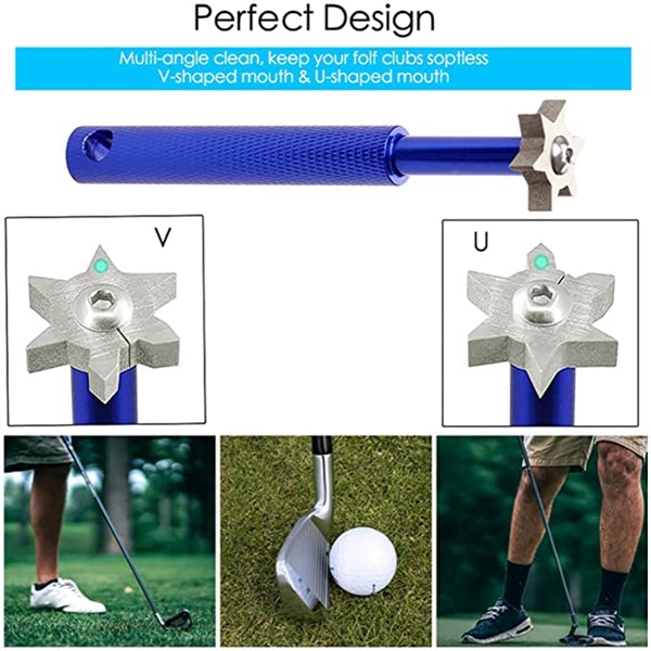 Golf Clean Tool Set Of 1 Brush 2 Groove Sharpeners