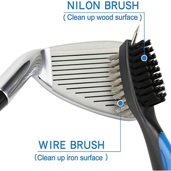 Golf Clean Tool Set Of 1 Brush 2 Groove Sharpeners