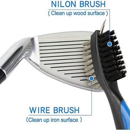 Golf Clean Tool Set Of 1 Brush 2 Groove Sharpeners