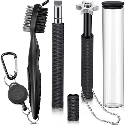 Golf Clean Tool Set Of 1 Brush 2 Groove Sharpeners