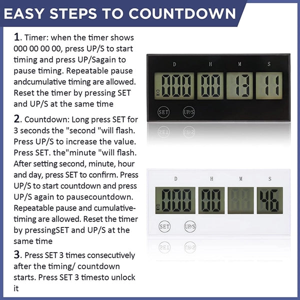 Led Countdown Clock Digital Timer