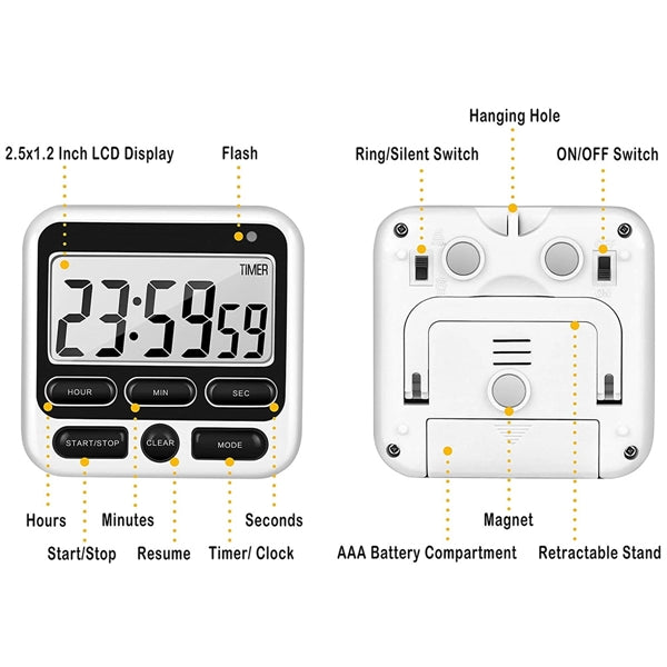 Led Countdown Digital Kitchen Timer