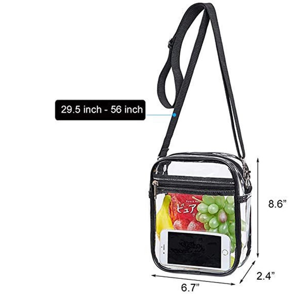 Clear Crossbody Bag for Concerts Sports Events Festivals