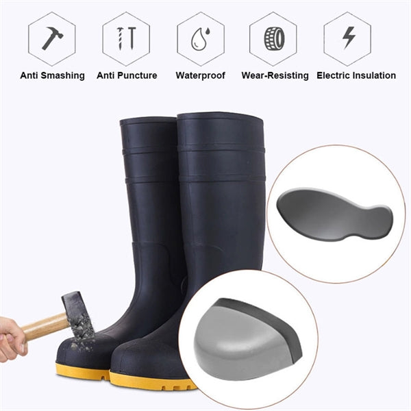 Pvc Safety Shoes Steel Toe Rain Boots