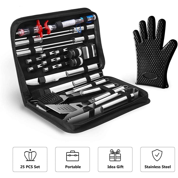 25Pcs Grilling Accessories Bbq Grill Tools Set
