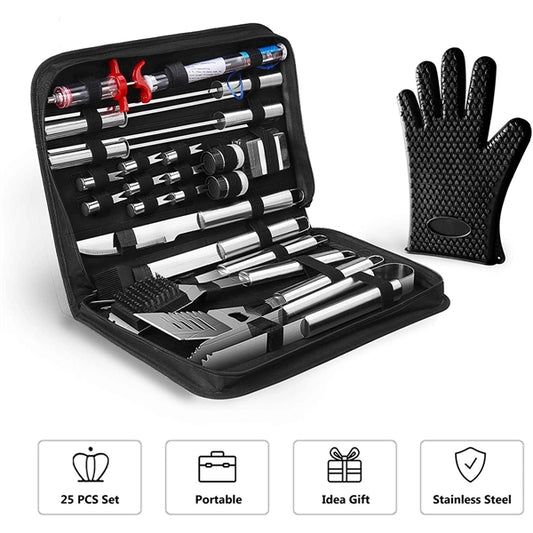 25Pcs Grilling Accessories Bbq Grill Tools Set