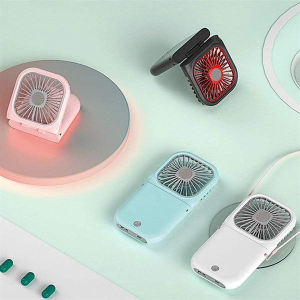 Portable Handheld Necklace Fan
