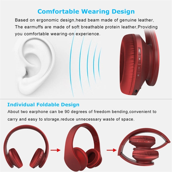 Foldable Wireless Bluetooth Headphones Over-Ear