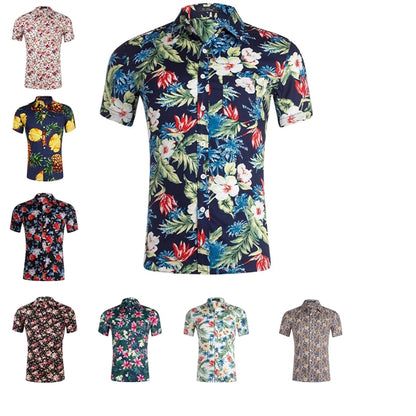 Casual Button Short Sleeve Hawaian Shirt