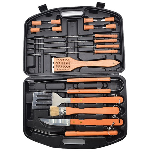 18-Pieces Stainless-Steel Barbecue Set With Storage Case