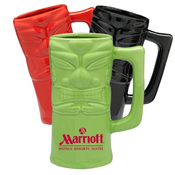13 oz. Tiki Glossy Ceramic Mugs