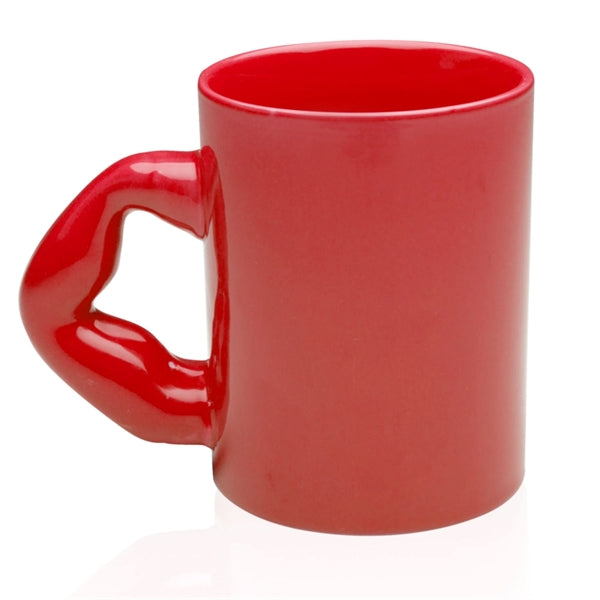 14 oz. Big Boss Embossed ceramic Mugs w/ Arm Shaped Handle