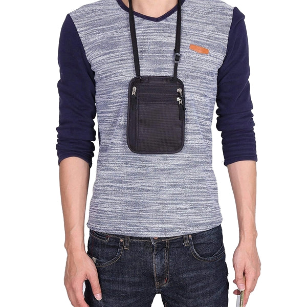 Travel Neck Wallet with RFID Blocking