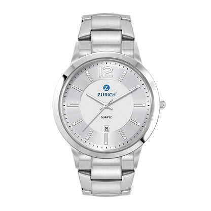 Men's Silver Stainless Steel 3 Hand Men's Silver Stainles...