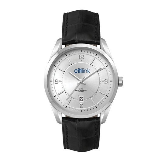 42MM METAL SILVER CASE, 3 HAND MVMT, SILVER DIAL, ...