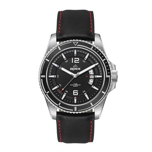 42.5MM STEEL SILVER CASE, 3 HAND MVMT, BLACK DIAL,...