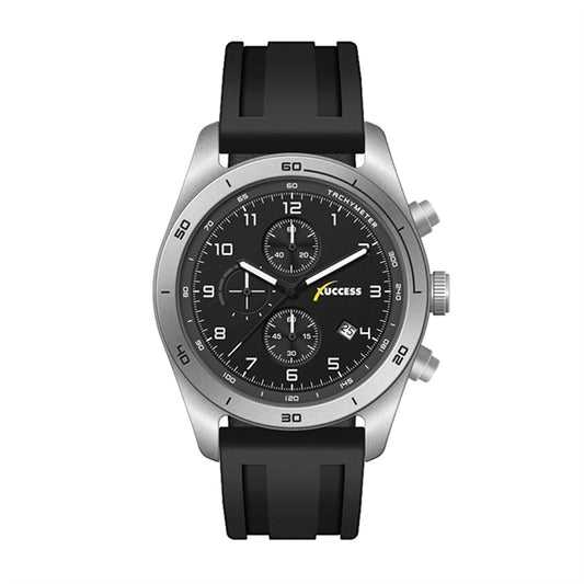 42MM STEEL MATTE SILVER CASE, CHRONOGRAPH MVMT, BL...