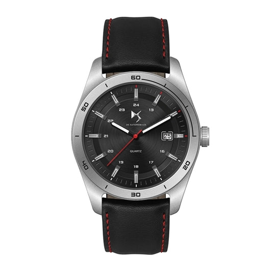 42MM STEEL MATTE SILVER CASE, 3 HAND MVMT, BLACK D...