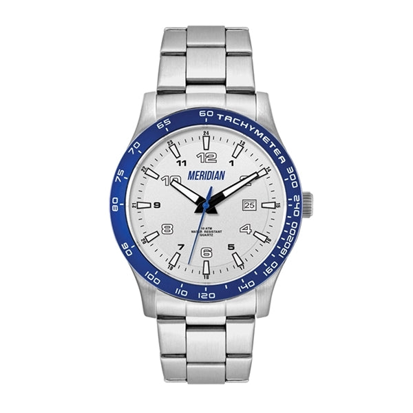 43.5MM STEEL MATTE SILVER CASE, 3 HAND MVMT, SILVE...