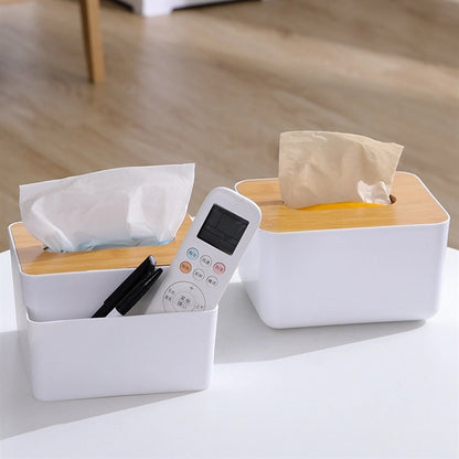 Tissue Box With Wooden Lid