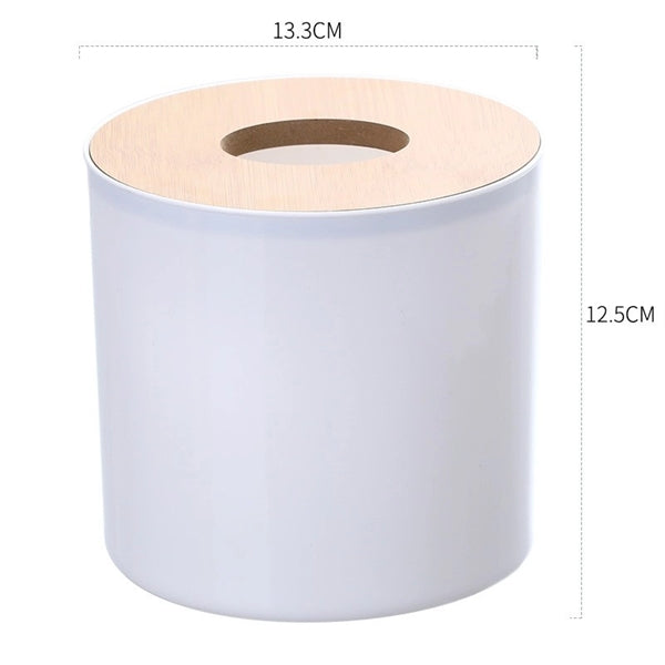 Tissue Box With Wooden Lid