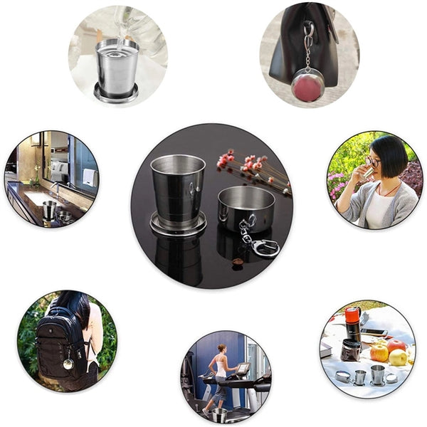 Stainless Steel 240ML Foldable  Cup