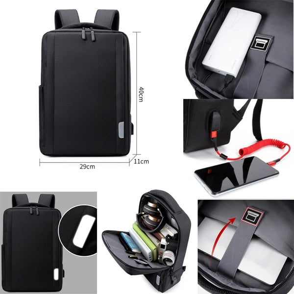 Laptop Usb Backpack Business School Bag