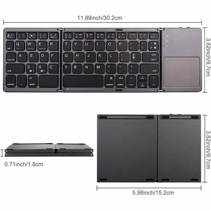 Foldable Bluetooth Wireless Keyboard With Touchpad